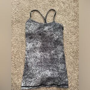 Lululemon White and Black Athletic Tank